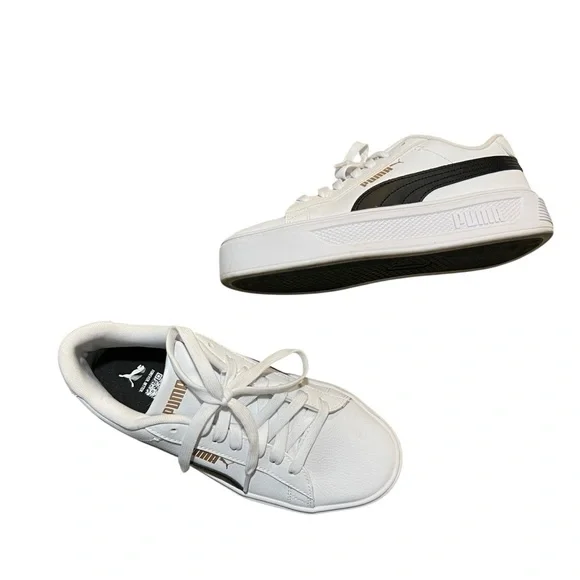 PUMA Smash V3 Platform Sneakers Sz 8.5 - Picture 2 of 8